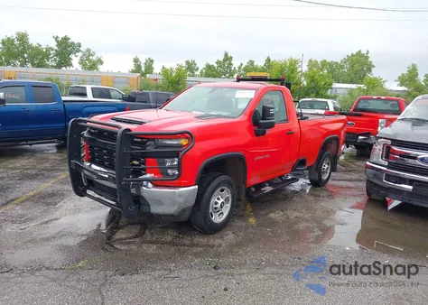 2021 Chevrolet Silverado 2500Hd 2Wd Long Bed Wt из США, поврежденный, VIN 1GC0WLE71MF129129